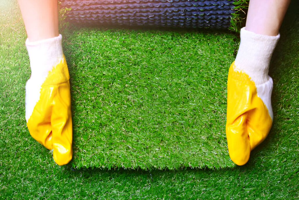 artificial grass installation image